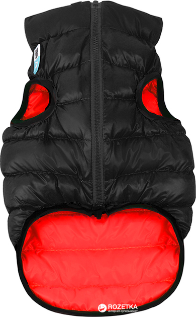 Двостороння курточка для собак Airy Vest для маленьких собак XS 22 Червоно-чорна (1700) - зображення 2