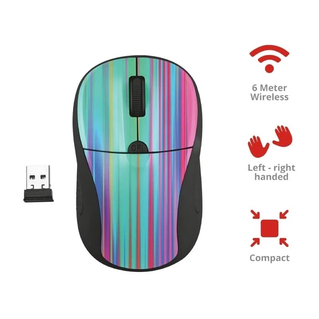 Мышь беспроводная Trust Primo (21479) Rainbow USB - изображение 2