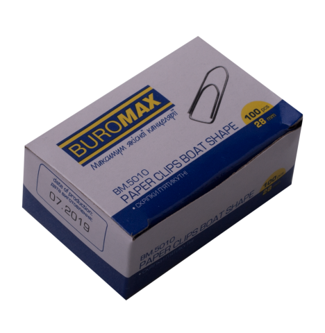 Скріпки Buromax нікельовані, п'ятикутні 28 мм., 100 шт. (BM.5010) - Фото 1 Скріпки Buromax нікельовані, п'ятикутні 28 мм., 100 шт. (BM.5010) - зображення 1