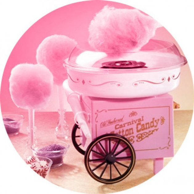 Аппарат для приготовления сладкой ваты ( розовый)