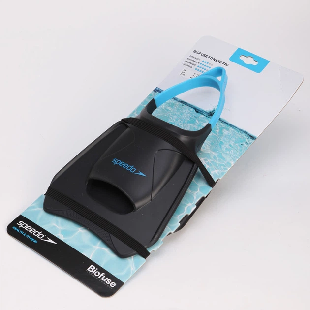 Ласты тренировочные с открытой пяткой SPEEDO BIOFUSE FITNESS Черный-голубой 43-45 8087669067 - изображение 4