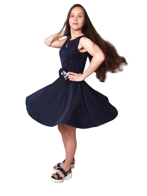 Сукня Попелюшка 1067 170 см Синє - Фото 2 Сукня Попелюшка 1067 170 см Синє - зображення 2