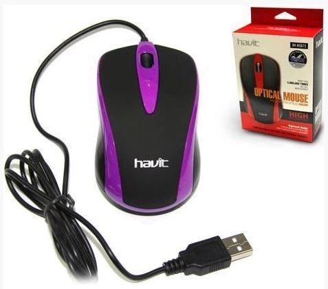 Мишка дротова оптична Havit HV-MS675 USB, чорна - изображение 3