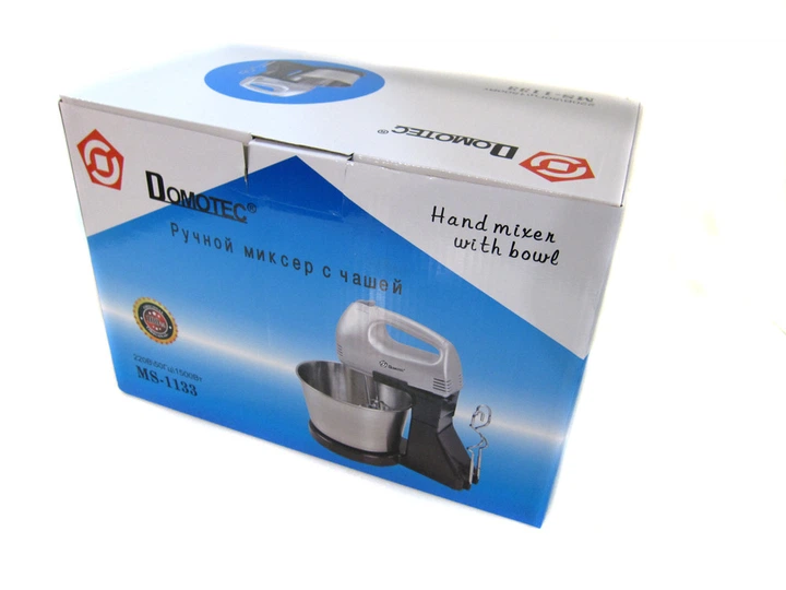 Ручной миксер Domotec MS-1133 с металлической чашей 7 режимов серебро (gr_005313) - изображение 6