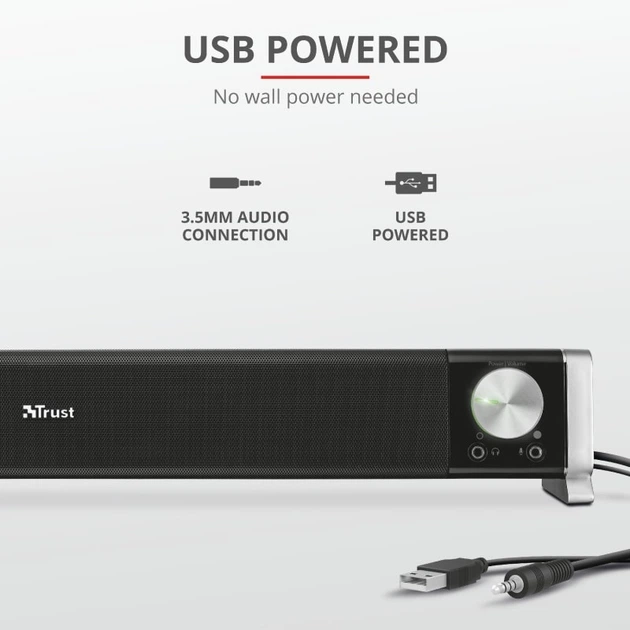 Звуковая панель Trust Asto for PC & TV USB Black (21046_TRUST) - изображение 10
