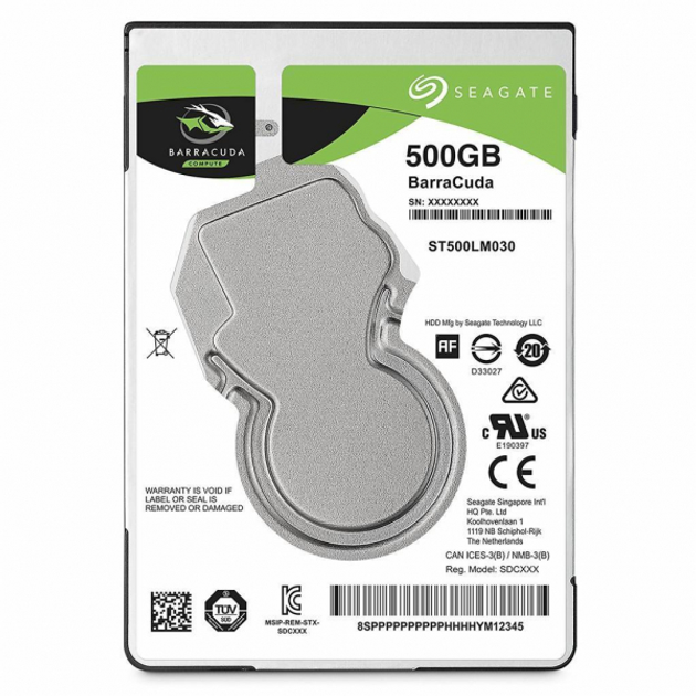 Жесткий диск для ноутбука 2.5" 500GB Seagate (# 1RK17D-899 / ST500LM030 ...