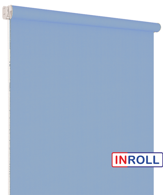 Ролета тканевая INROLL Есо-Mini 25х185 см Camila Голубой A620 - изображение 3