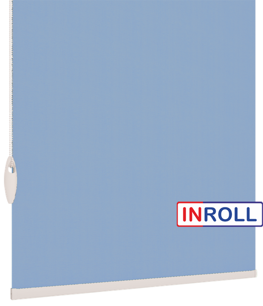 Ролета тканевая INROLL Есо-Mini 25х185 см Camila Голубой A620 - изображение 4
