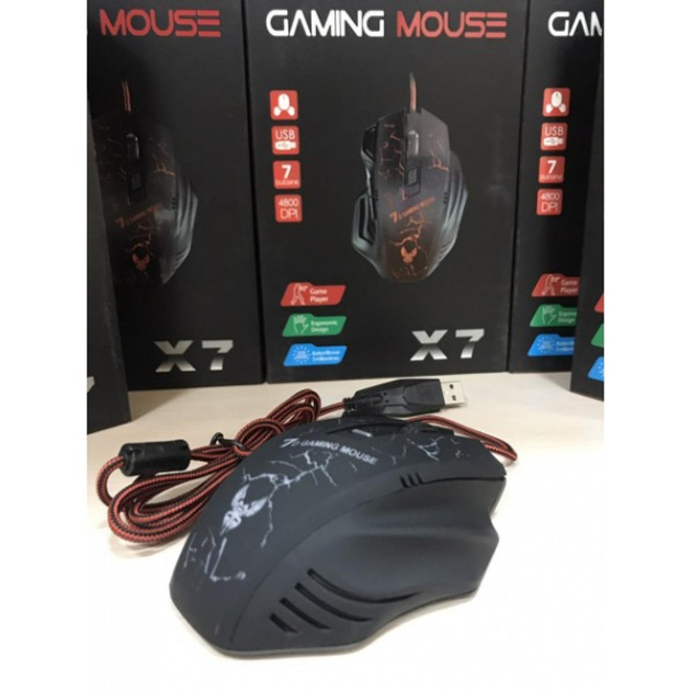 Ігрова миша X7 4800 dpi LED з підсвічуванням USB 2.0 GAMING MOUSE - зображення 1