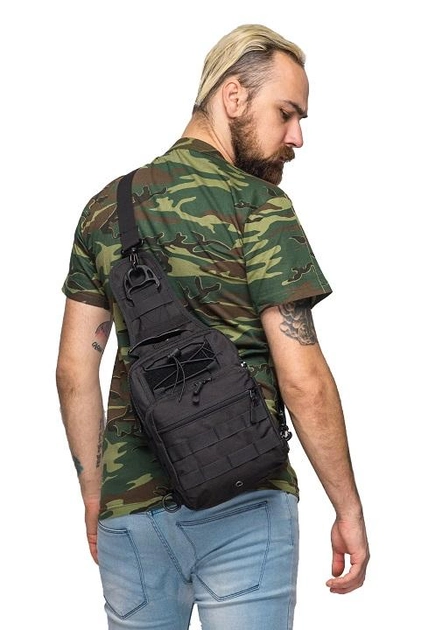 Сумка тактическая повседневная EDC A1L bag Protector Plus black - изображение 2