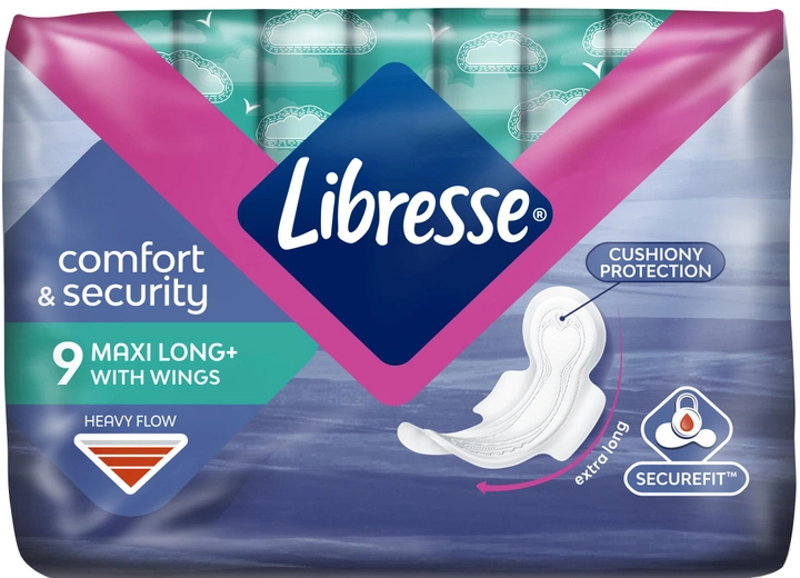 Гигиенические прокладки Libresse Maxi Long Soft 9 шт (7322540591927) - изображение 2