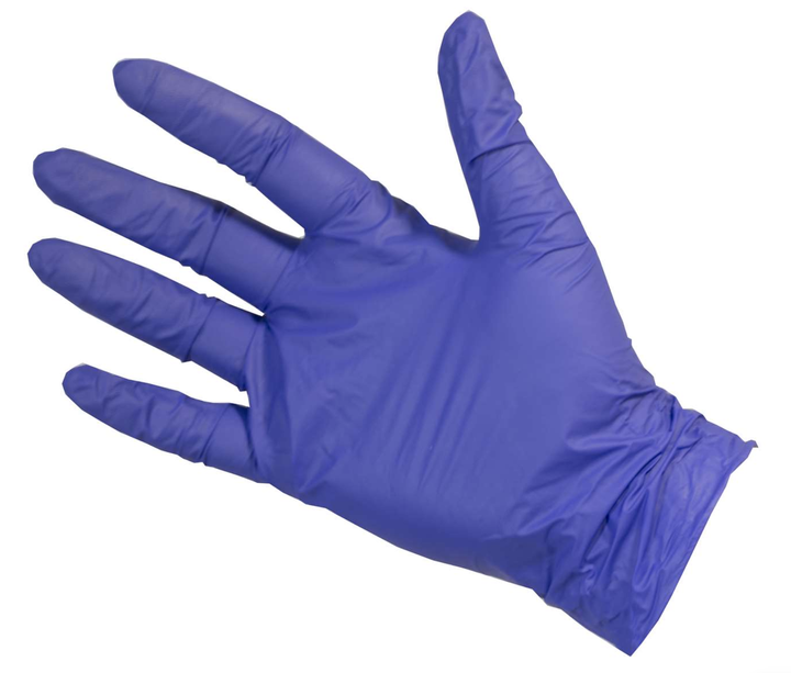 Перчатки нитриловые PREMIUM (3,5 г) цвет Фиолетовый (100шт/уп) Care365 XS - изображение 1