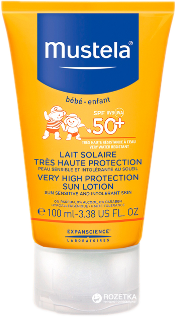 Солнцезащитный лосьон Mustela с высокой степенью защиты SPF 50+ 100 мл ...