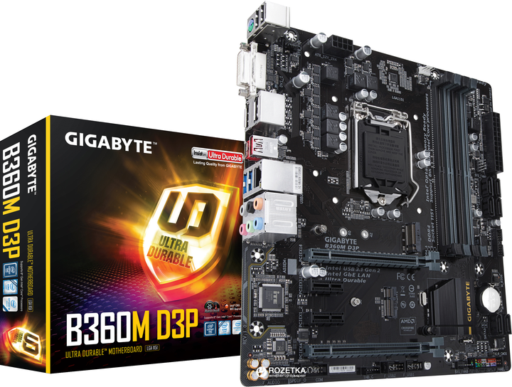 Материнская плата Gigabyte B360M D3P (s1151, Intel B360, PCI-Ex16 ...