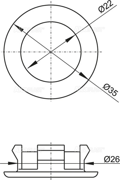 Обрамление перелива умывальника ALCA PLAST A21 – низкие цены, кредит ...