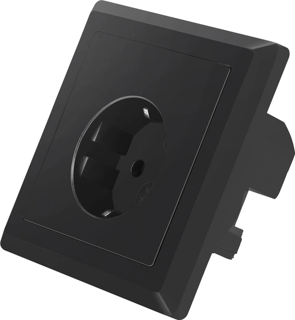 Розетка Lanberg Schuko Socket 2 USB Port 2.1A Чорна (AC-WS01-USB2-F-B) - зображення 3