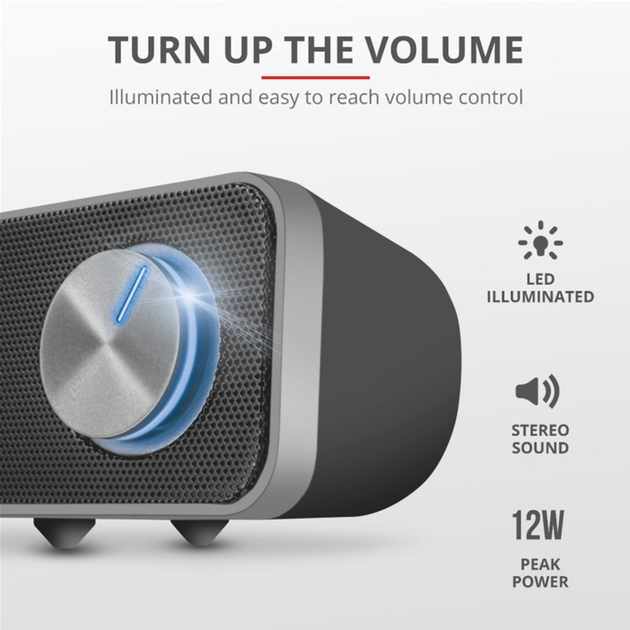 Акустическая система Trust Arys Soundbar for PC Black (TR22946) - изображение 4