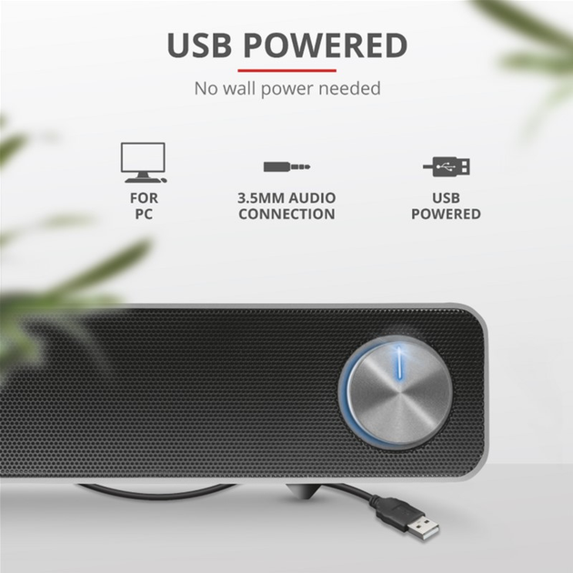 Акустическая система Trust Arys Soundbar for PC Black (TR22946) - изображение 5