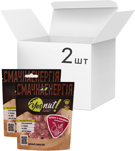 Упаковка цукатів з мандаринів Yesnut! Кумкват 100 г х 2 шт (9979472587412) - зображення 1