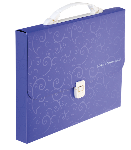 Портфель пластиковый Buromax Barocco А4 фиолетовый (BM.3719-07) - Фото 1 Портфель пластиковый Buromax Barocco А4 фиолетовый (BM.3719-07) - изображение 1