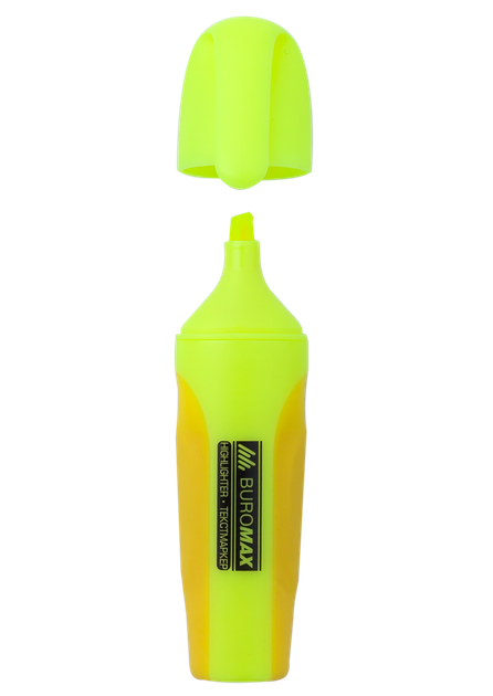 Текст-маркер Buromax Neon з гумовими вставками 2-4 мм Жовтий (ВМ.8904-08) - Фото 1 Текст-маркер Buromax Neon з гумовими вставками 2-4 мм Жовтий (ВМ.8904-08) - зображення 1