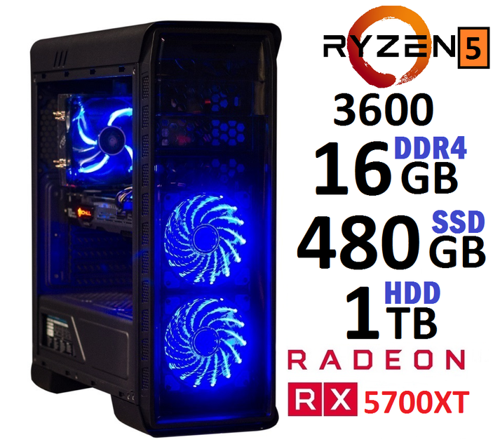 Игровой компьютер Ryzen 3600 RX 5700 XT V1 – фото, отзывы