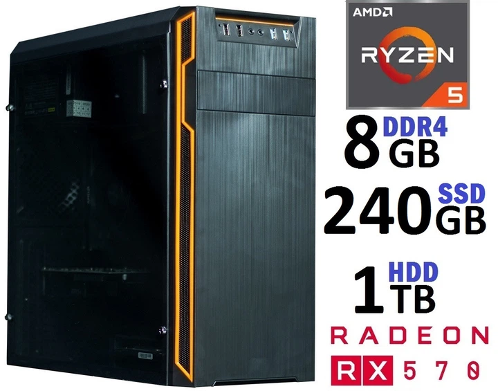 Компьютер Игровой Ryzen 5 1600 RX 570 V2 – фото, отзывы