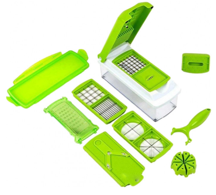 Овочерізка многофункицональная Nicer Dicer для овочів і фруктів зелена - зображення 4
