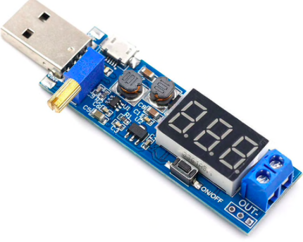 Перетворювач напруги DC-DC 3.5-12В на 1.2-24В, USB + Вольтметр - Фото 1 Перетворювач напруги DC-DC 3.5-12В на 1.2-24В, USB + Вольтметр - изображение 1
