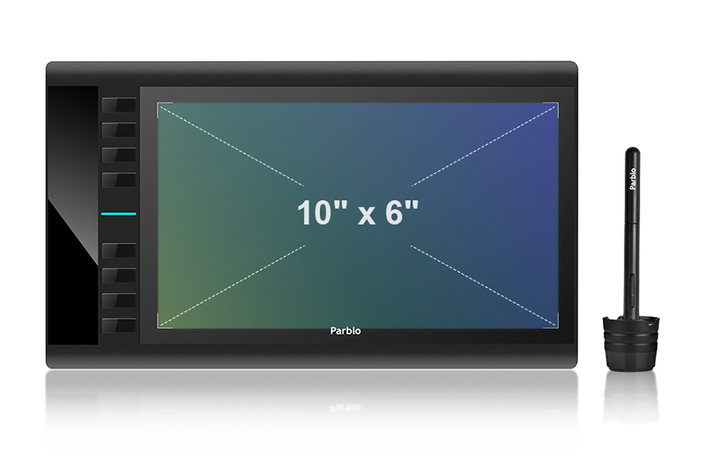 Графический планшет Parblo A610 V2 рабочая область 254ч152мм 8 экспресс клавиш пассивное перо (acf_00494) - изображение 5