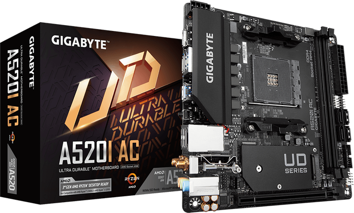Материнская плата Gigabyte A520I AC (sAM4, AMD A520, PCI-Ex16) - изображение 5