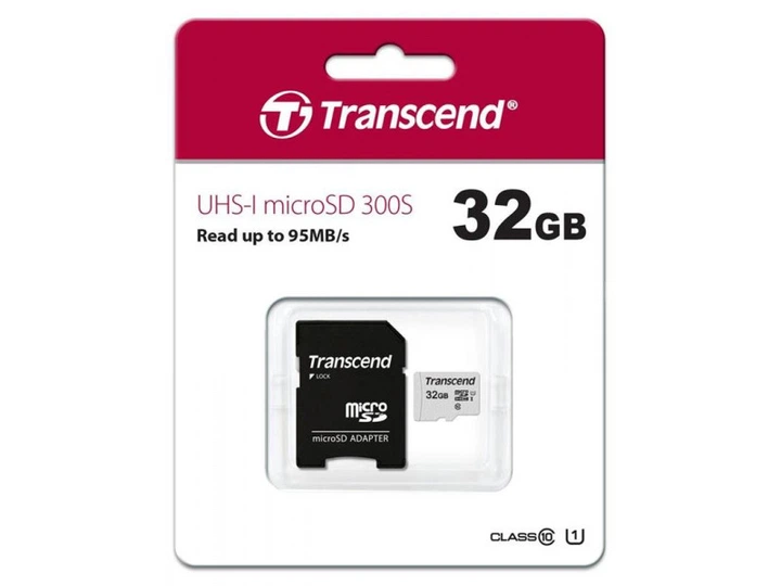 Карта пам'яті Transcend 32 GB microSDHC UHS-I 300S + SD Adapter (TS32GUSD300S-A) - изображение 3