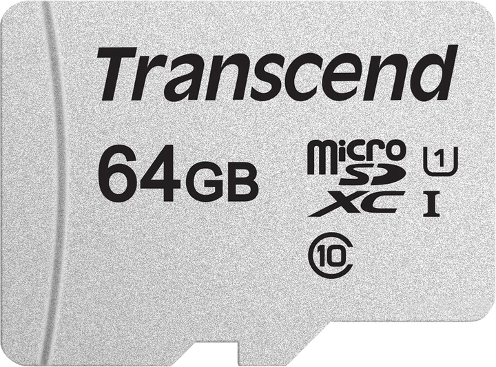 Карта памяти Transcend MicroSDXC 300S 64GB Class 10 UHS-I U1 no adapter (TS64GUSD300S) - изображение 1