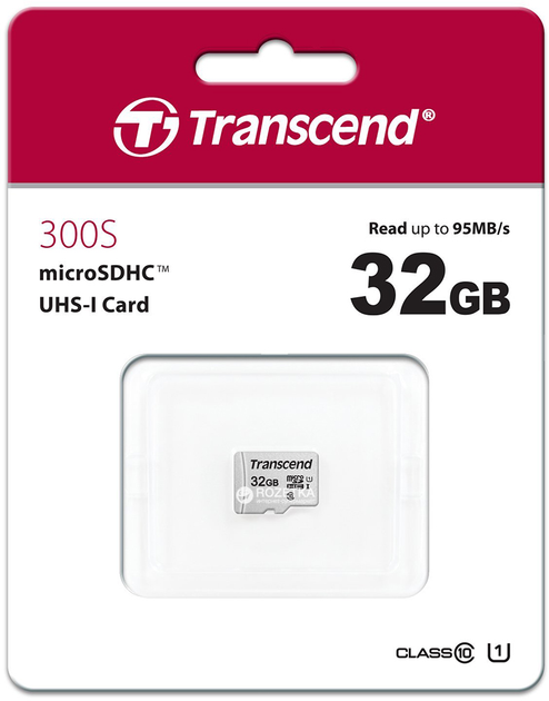 Карта памяти Transcend MicroSDHC 300S 32GB Class 10 UHS-I U1 no adapter (TS32GUSD300S) - изображение 2