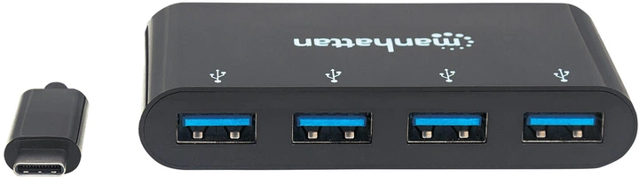 Hub USB Manhattan Type-C na 4 porty USB 3.0 (0766623162746) - obraz 3