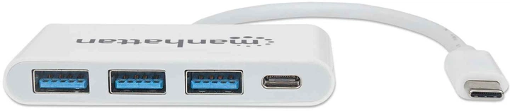 Hub USB Manhattan Type-C na 4 porty USB 3.0 + 3.1 PD (0766623163552) - obraz 2
