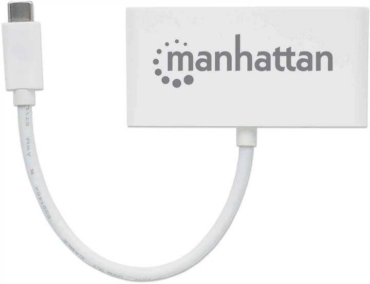 Hub USB Manhattan Type-C na 4 porty USB 3.0 + 3.1 PD (0766623163552) - obraz 3