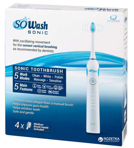 Электрическая зубная щетка SOWASH Sonic (8027230001920) - изображение 18