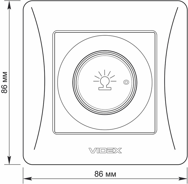 Світлорегулятор поворотний VIDEX Binera 600 Вт Білий (VF-BNDM600-W) - зображення 5