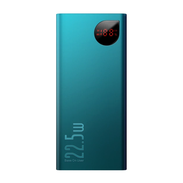 УМБ Baseus Adaman 20000mAh 22.5W с технологией QC3.0+PD3.0 Сине-Зелёный - Фото 3 УМБ Baseus Adaman 20000mAh 22.5W с технологией QC3.0+PD3.0 Сине-Зелёный - изображение 3