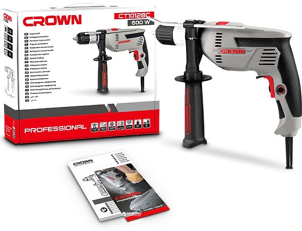 Дрель ударная Crown CT10128C - Фото 8 Дрель ударная Crown CT10128C - изображение 8