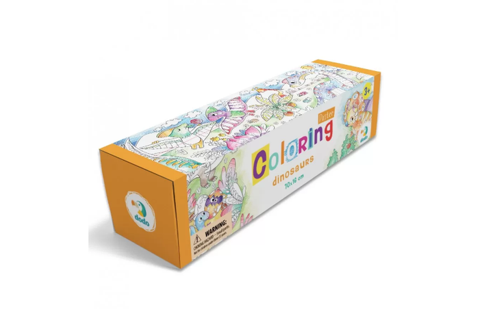 Дитяча розмальовка "Динозаври" DoDo 300328 розмір 70 х 16 см DoDo Toys 300328 - Фото 3 Дитяча розмальовка "Динозаври" DoDo 300328 розмір 70 х 16 см DoDo Toys 300328 - зображення 3