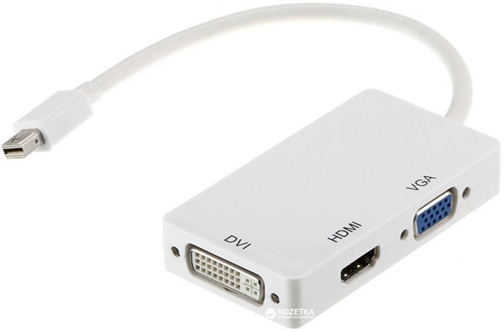 Переходник PowerPlant Mini DisplayPort (Thunderbolt) - HDMI+DVI+VGA ...