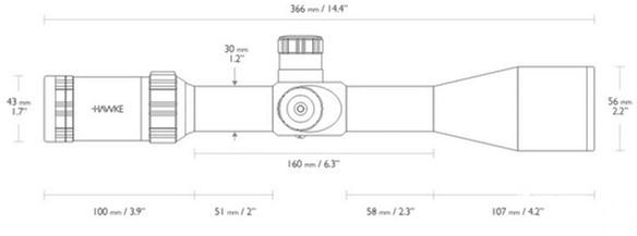 Оптичний приціл Hawke Sidewinder 4-16x50 SF 10x 1/2 Mil Dot IR (925706) - зображення 5