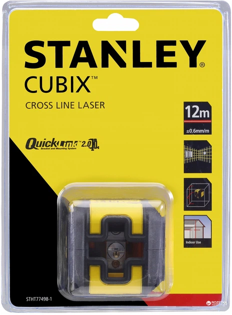 Poziomica laserowa Stanley Cubix Red Beam Cross Line (STHT77498-1) - obraz 5
