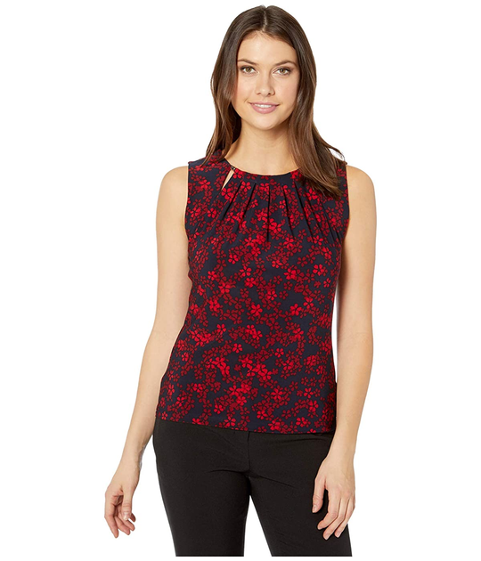 Блузка Tommy Hilfiger Sleeveless Printed Beadneck Knit Top