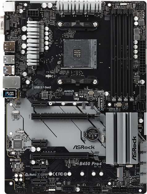 Подключение к материнской плате asrock b450m