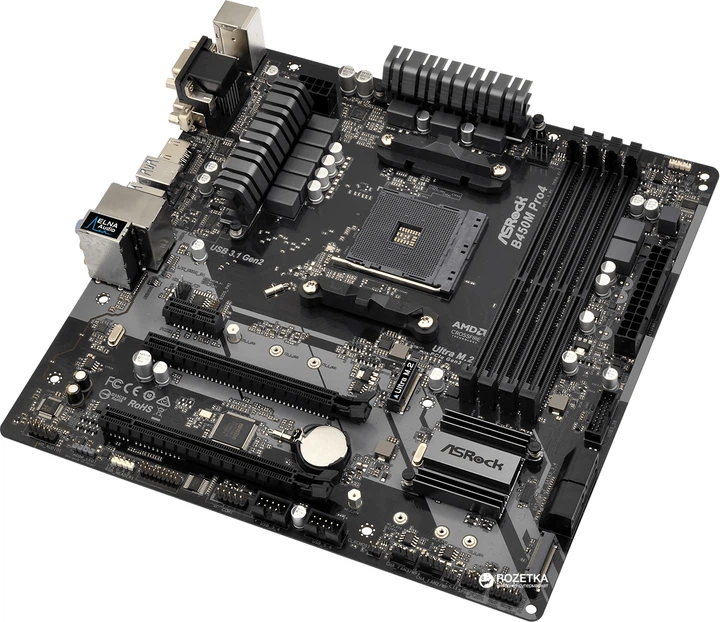 ​ASRock B450M Pro4 /Ryzen 5 1600 16GBメモリ Материнская плата ASRock B450M Pro4 R2.0 (sAM4, AMD B450, PCI-Ex16 マザーボード