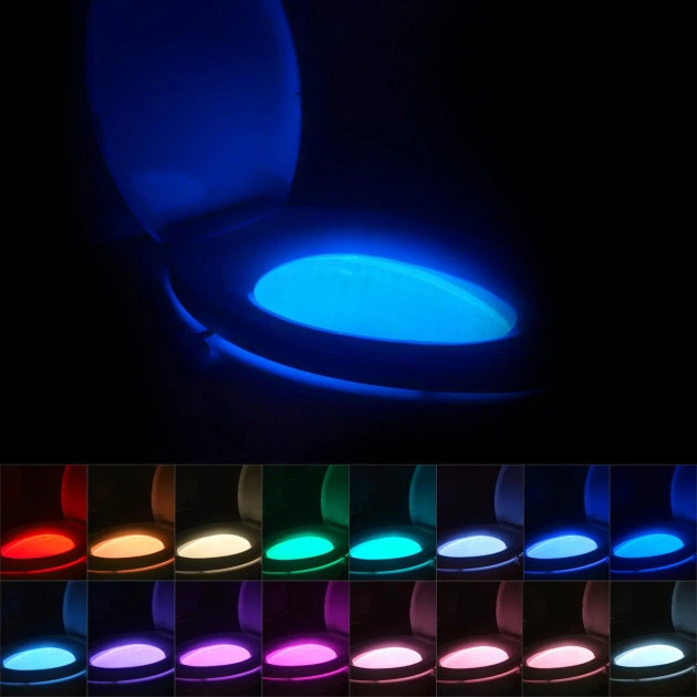 Подсветка для унитаза LED светильник ночник с датчиком движения LightBowl 8 цветов Белый - Фото 3 Подсветка для унитаза LED светильник ночник с датчиком движения LightBowl 8 цветов Белый - изображение 3