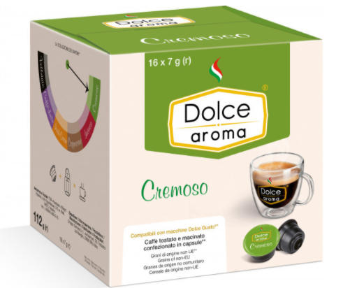 Кофе в капсулах Dolce Aroma CREMOSO Dolce Gusto (16 шт) - Фото 1 Кофе в капсулах Dolce Aroma CREMOSO Dolce Gusto (16 шт) - изображение 1